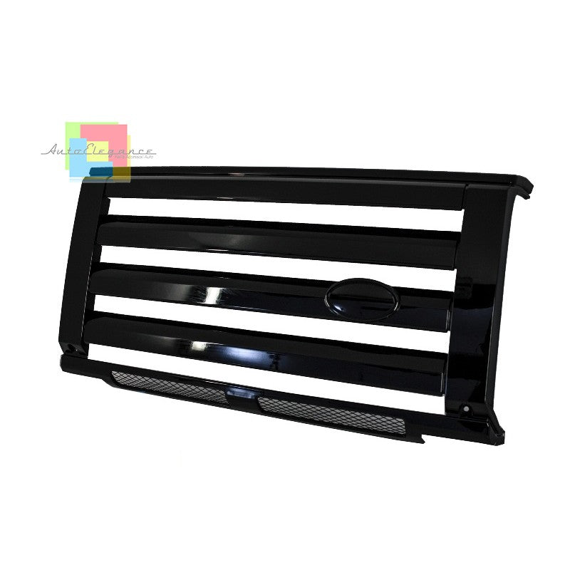 LAND ROVER DISCOVERY 1990-2016 GRIGLIA ANTERIORE + COPRI FARI NERO LUCIDO