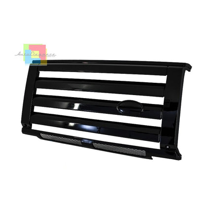 LAND ROVER DISCOVERY 1990-2016 GRIGLIA ANTERIORE + COPRI FARI NERO LUCIDO