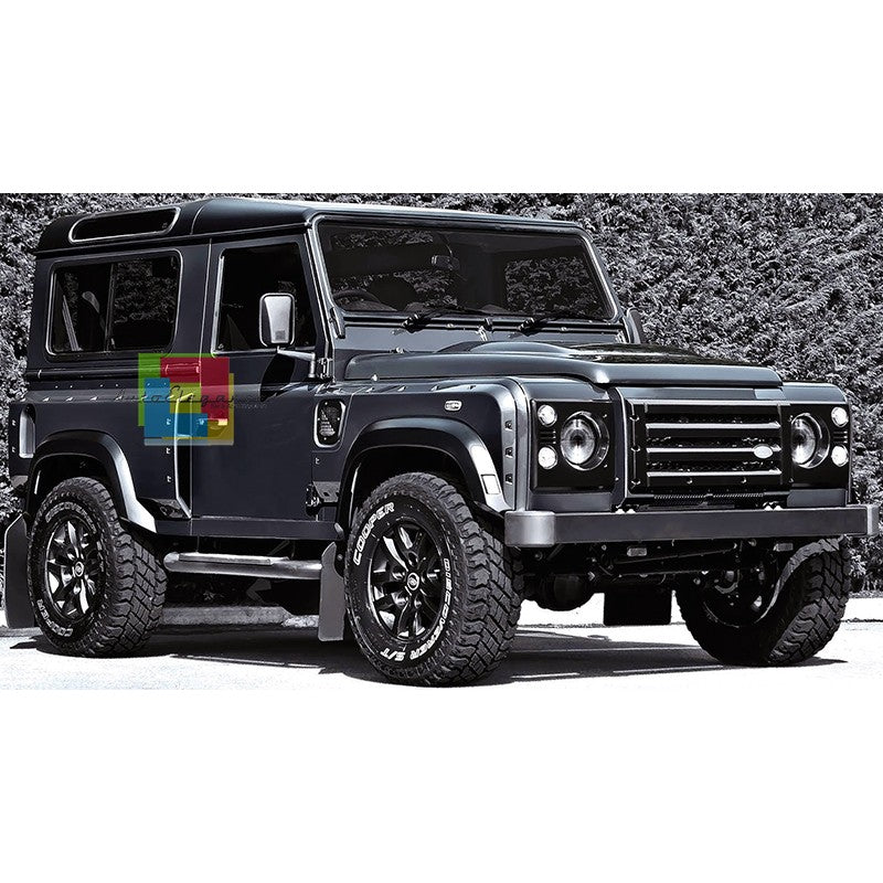 LAND ROVER DISCOVERY 1990-2016 GRIGLIA ANTERIORE + COPRI FARI NERO LUCIDO