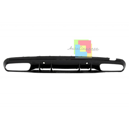 MERCEDES CLASSE C W205 S205 2014-2020 DIFFUSORE POSTERIORE CON TERMINALI LOOK C63S BLACK EDITION