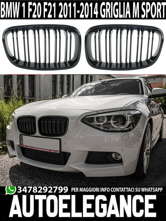 BMW SERIE 1 F20 F21 2011-2014 GRIGLIA ANTERIORE DOPPIA FASCIA DESIGN M AUTOELEGANCERICAMBI