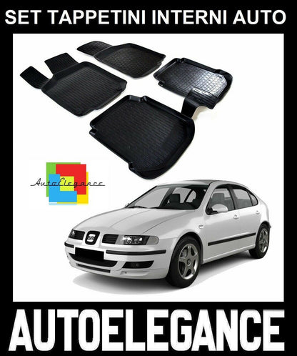 SET OF CUSTOM RUBBER CAR INTERIOR MATS SEAT Leon 1998-2005 0032