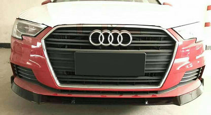AUDI A3 8V FACELIFT UNDER FRONT BUMPER BLACK RS3 S3 SLINE SPLITTER