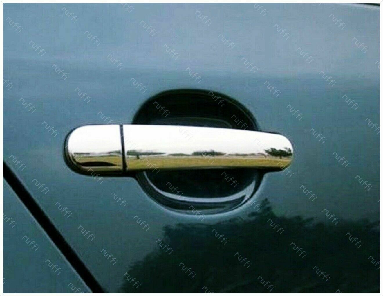 CROMATURA MANIGLIE PORTE SKODA SUPERB MK1 2001-2008 ACCIAIO INOX ADESIVO 0032 AUTOELEGANCERICAMBI