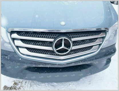 CROMATURA GRIGLIA FRONTALE 7PZ MERCEDES SPRINTER W906 2013+ INOX ADESIVO 0032 AUTOELEGANCERICAMBI
