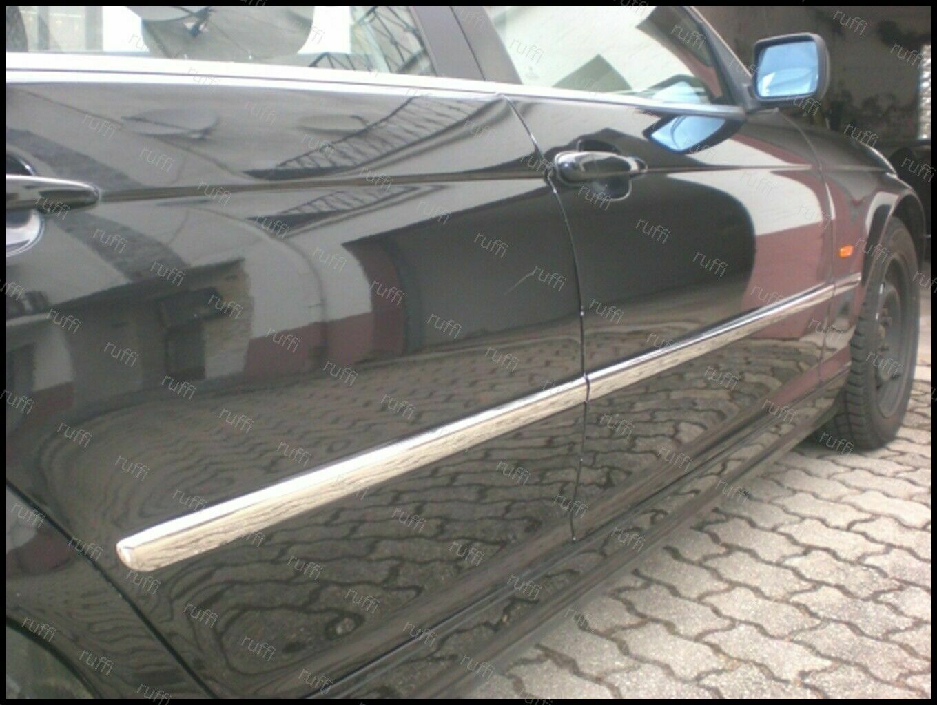 CROMATURA FASCE LATERALI PORTIERE BMW 3 E46 1998-2007 ACCIAIO INOX ADESIVO 0032 AUTOELEGANCERICAMBI