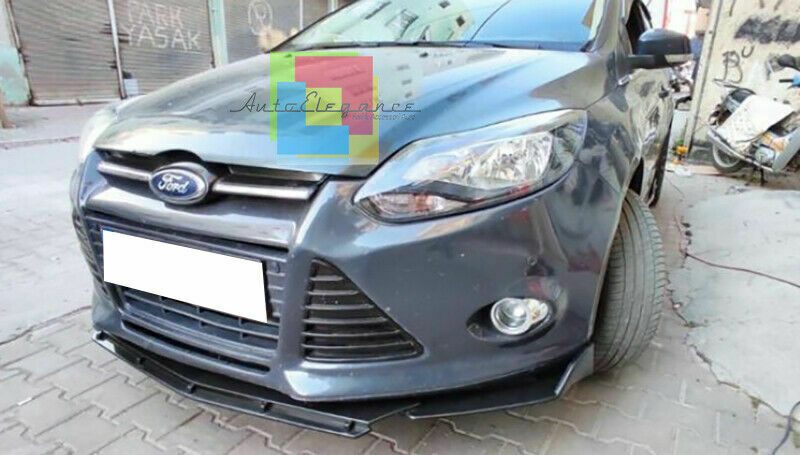 FORD FOCUS III MK3 FRONT BUMPER SPLITTER GLOSS BLACK RS LOOK
