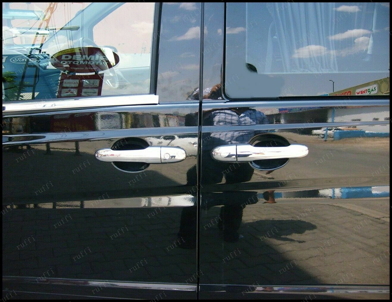 CROMATURA MANIGLIE 4 PORTE MERCEDES VANEO W414 2002+ INOX ADESIVO 0032 AUTOELEGANCERICAMBI