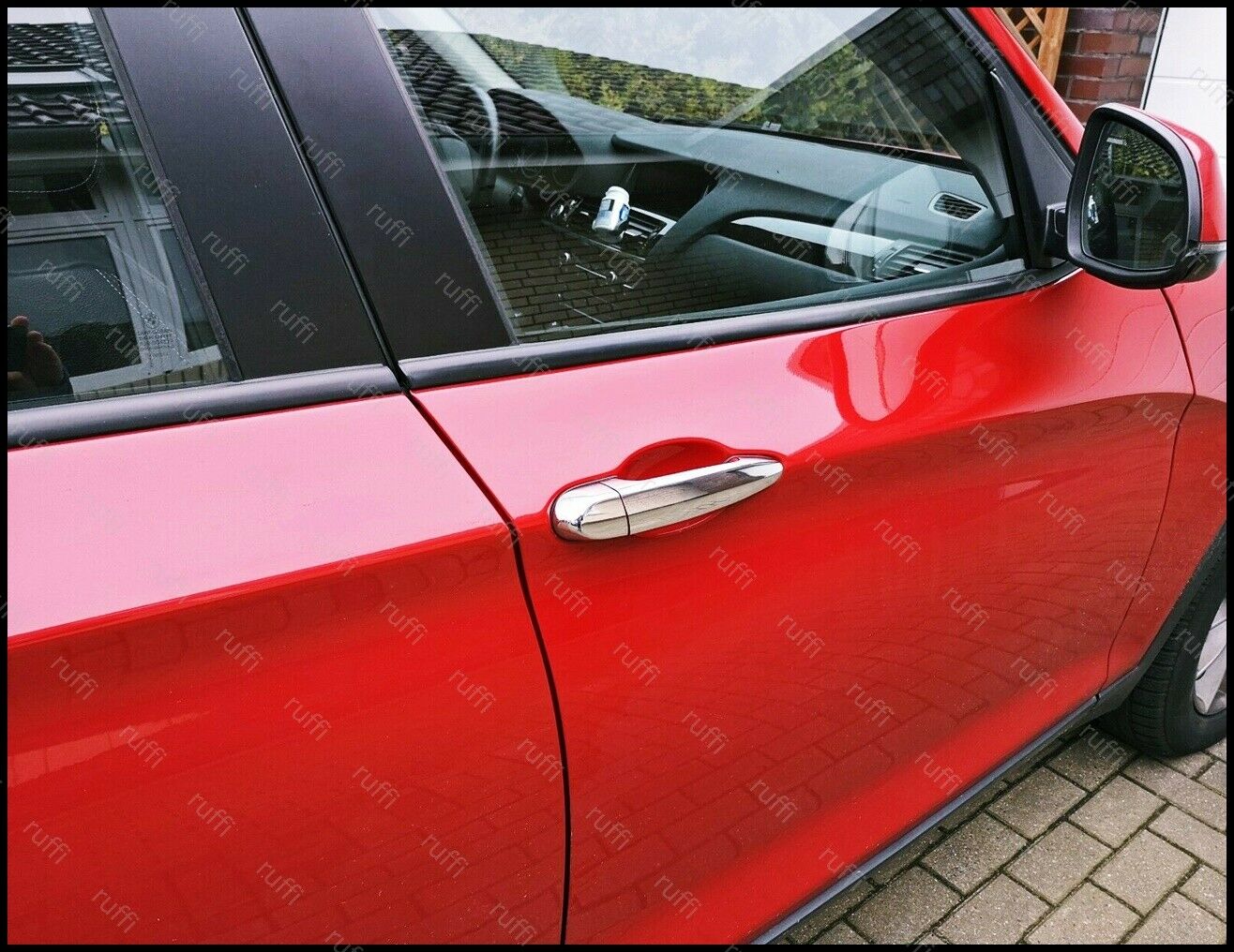 CROMATURA MANIGLIE PORTE BMW 3 F34 2012+ LED ACCIAIO INOX ADESIVO 0032 AUTOELEGANCERICAMBI