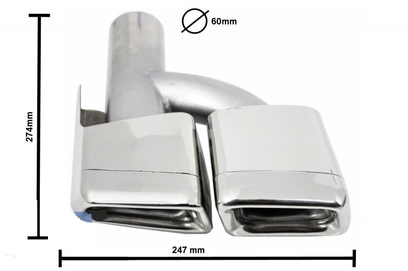 Paraurti posteriore adatto per MERCEDES W221 Classe S (2005-2010) Design con terminali di scarico