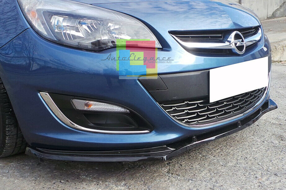 0141 OPEL ASTRA J LIP SPOILER SOTTO PARAURTI ANTERIORE ABS NERO AUTOELEGANCERICAMBI