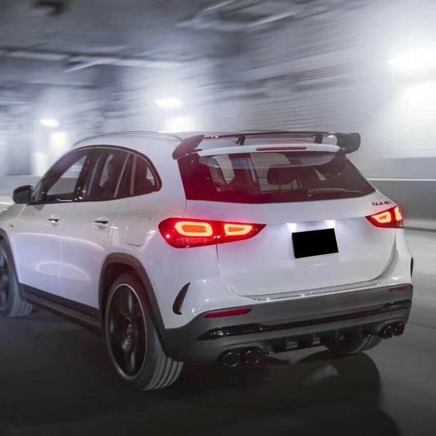 MERCEDES GLA H247 2020+ SPOILER POSTERIORE AMG TETTO ABS NERO LUCIDO A45