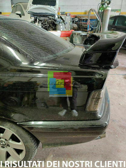 REAR TUNING SPOILER HOOD BMW 3 SERIES E36 SEDAN COUPE GLOSSY BLACK .-