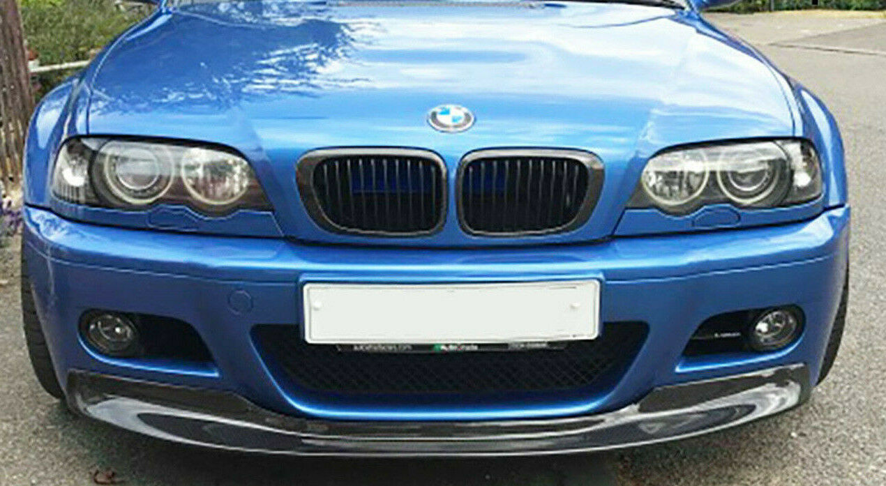 BMW SERIE 3 M3 E46 SOTTO PARAURTI ANTERIORE ABS NERO LUCIDO SPLITTER LAMA AUTOELEGANCERICAMBI