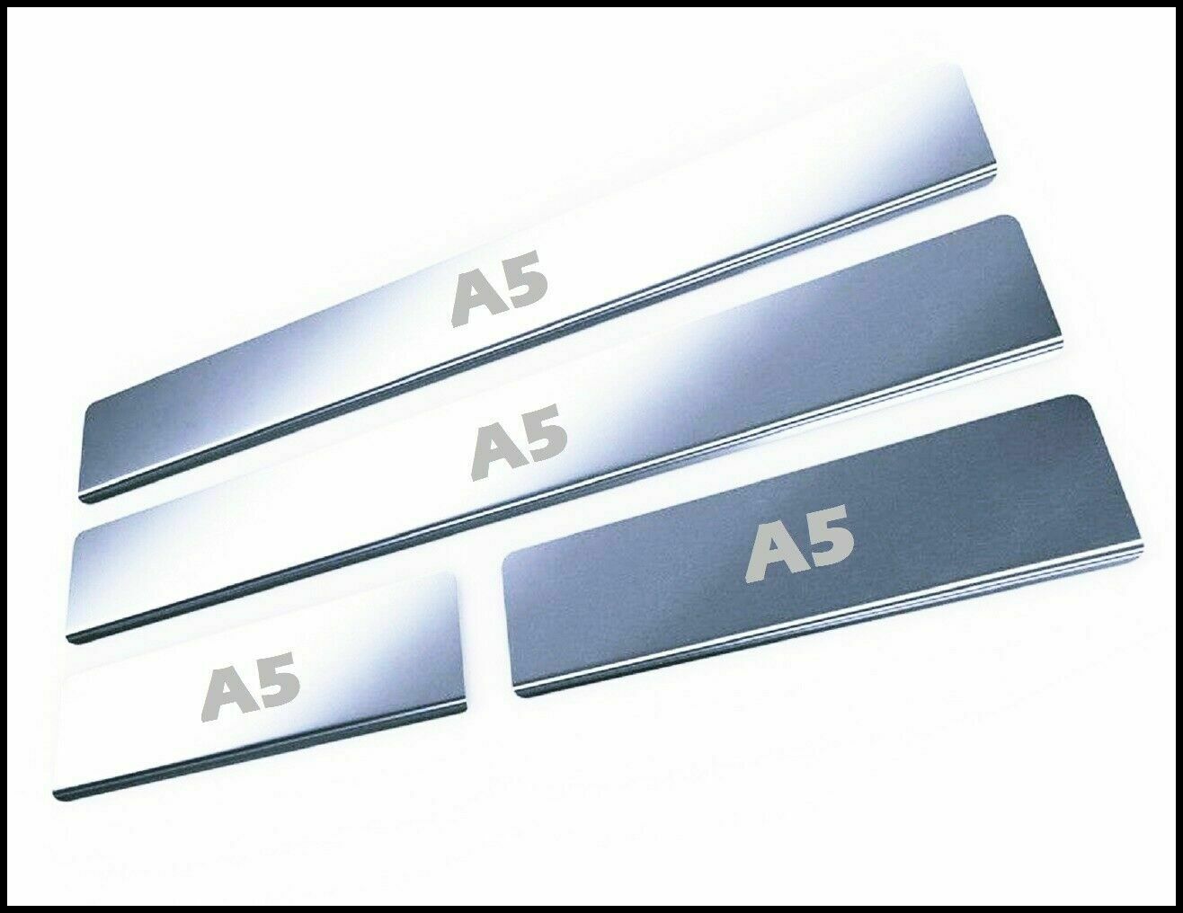 CROMATURA BATTITACCO 4 PORTE AUDI A5 8T 2007-2016 ACCIAIO INOX ADESIVO 0032 AUTOELEGANCERICAMBI