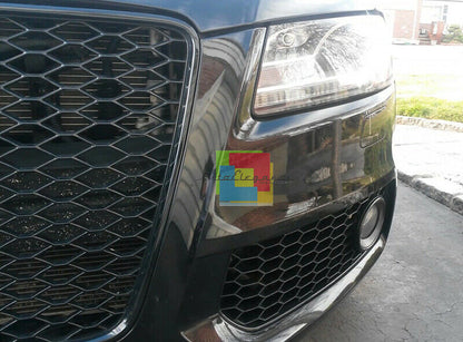 FOG LIGHT GRILLS FOR AUDI A5 07-11 RS5 DESIGN S5 ABS SLINE BUMPER - P -.