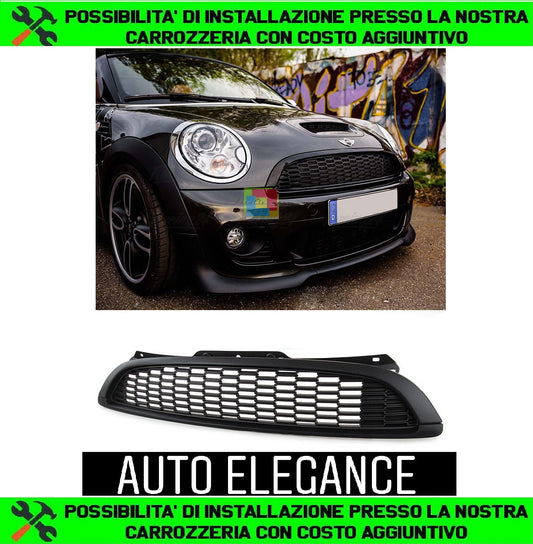 FRONT SPORT GRILLE MINI COOPER R55 R56 R57 R58 2006-2013 BLACK HONEYCOMB -.