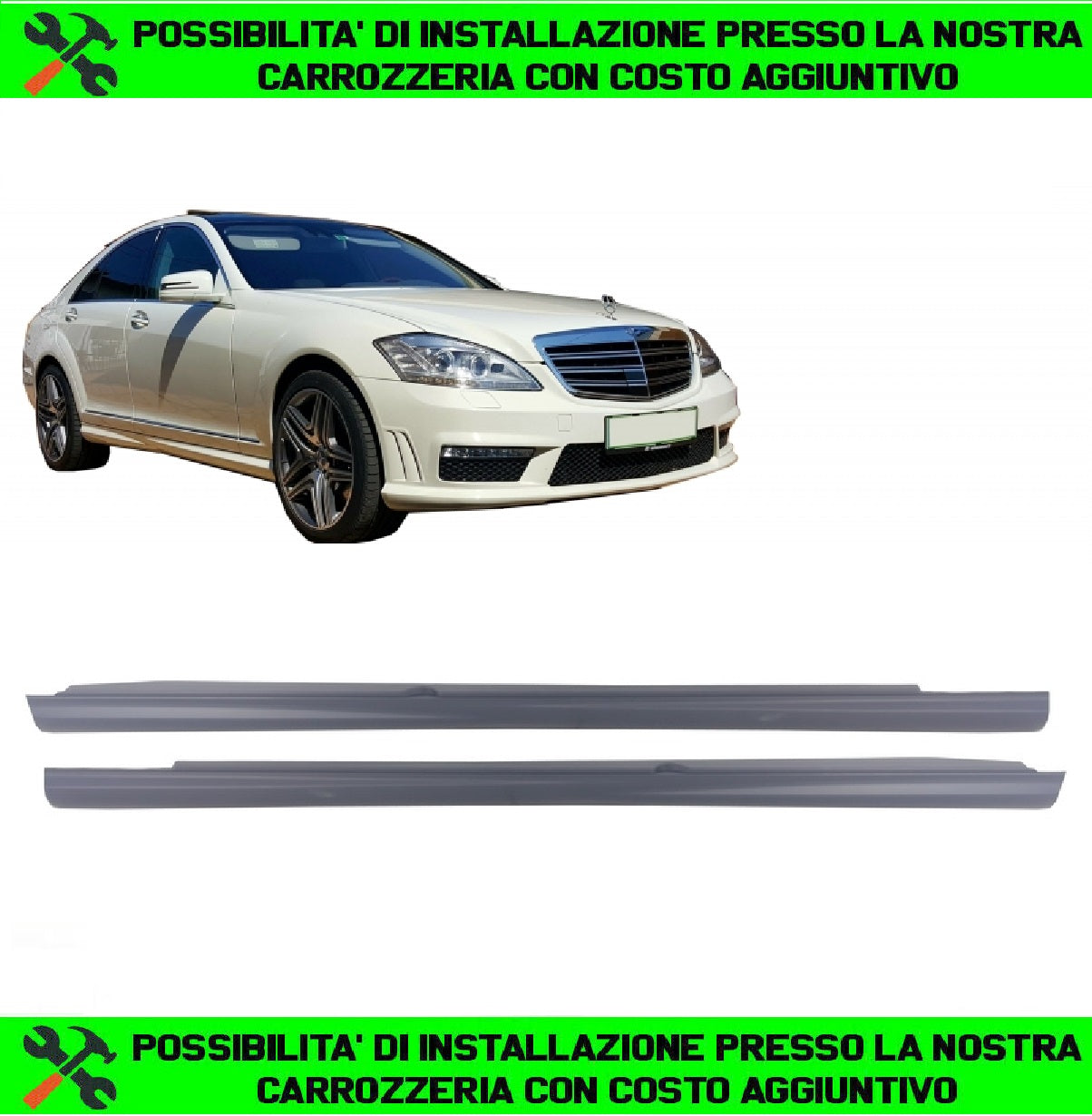SIDE SKIRTS FOR MERCEDES-BENZ S-CLASS W221 2005-2011 LOOK S65