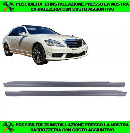 SIDE SKIRTS FOR MERCEDES-BENZ S-CLASS W221 2005-2011 LOOK S65