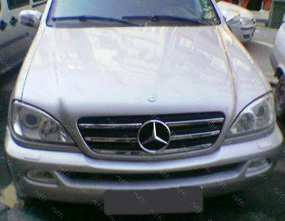 CROMATURA GRIGLIA FRONTALE 5PZ MERCEDES ML W163 1998-2005 INOX ADESIVO 0032 AUTOELEGANCERICAMBI