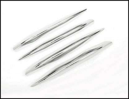 CROMATURA GRIGLIA FENDINEBBIA 4PZ MERCEDES C W205 AMG ACCIAIO INOX ADESIVO 0032 AUTOELEGANCERICAMBI