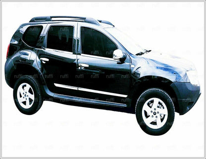 CROMATURA FASCE LATERALI PORTIERE DACIA DUSTER 2010-2017 INOX ADESIVO 0032 AUTOELEGANCERICAMBI