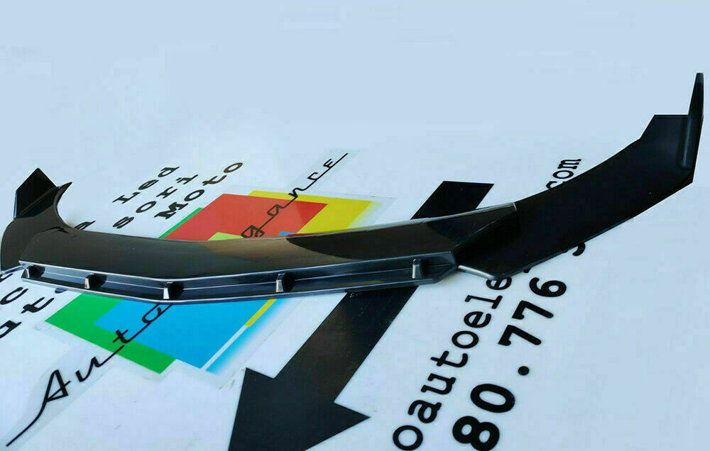 0285 MERCEDES CLASSE A W176 SPLITTER PARAURTI ANTERIORE NERO LUCIDO LOOK RS AUTOELEGANCERICAMBI
