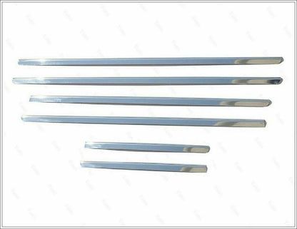 CROMATURA CORNICI FINESTRINI 6PZ MERCEDES E W211 S211 02-09 INOX ADESIVO 0032 AUTOELEGANCERICAMBI