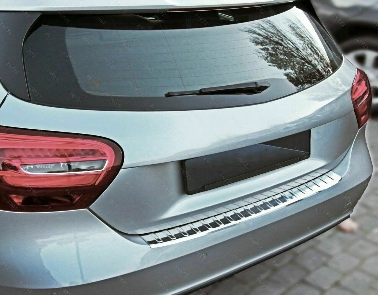 CROMATURA PROTEZIONE PARAURTI POST. MERCEDES A W176 2012-2018 INOX ADESIVO 0032 AUTOELEGANCERICAMBI