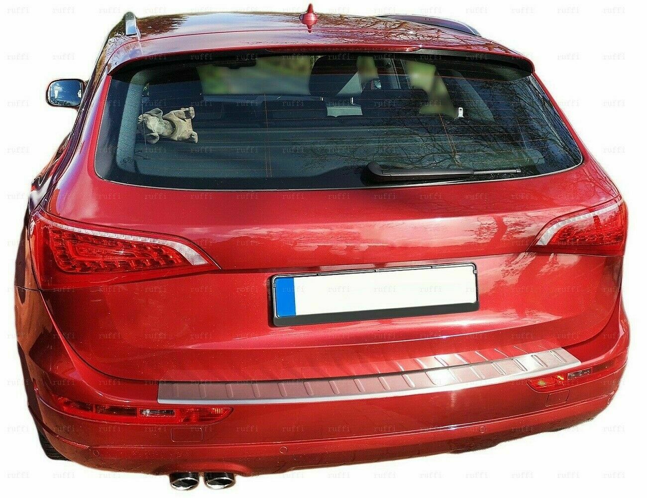 CROMATURA PROTEZIONE PARAURTI POSTERIORE AUDI Q5 8R 2008-2016 INOX ADESIVO 0032 AUTOELEGANCERICAMBI