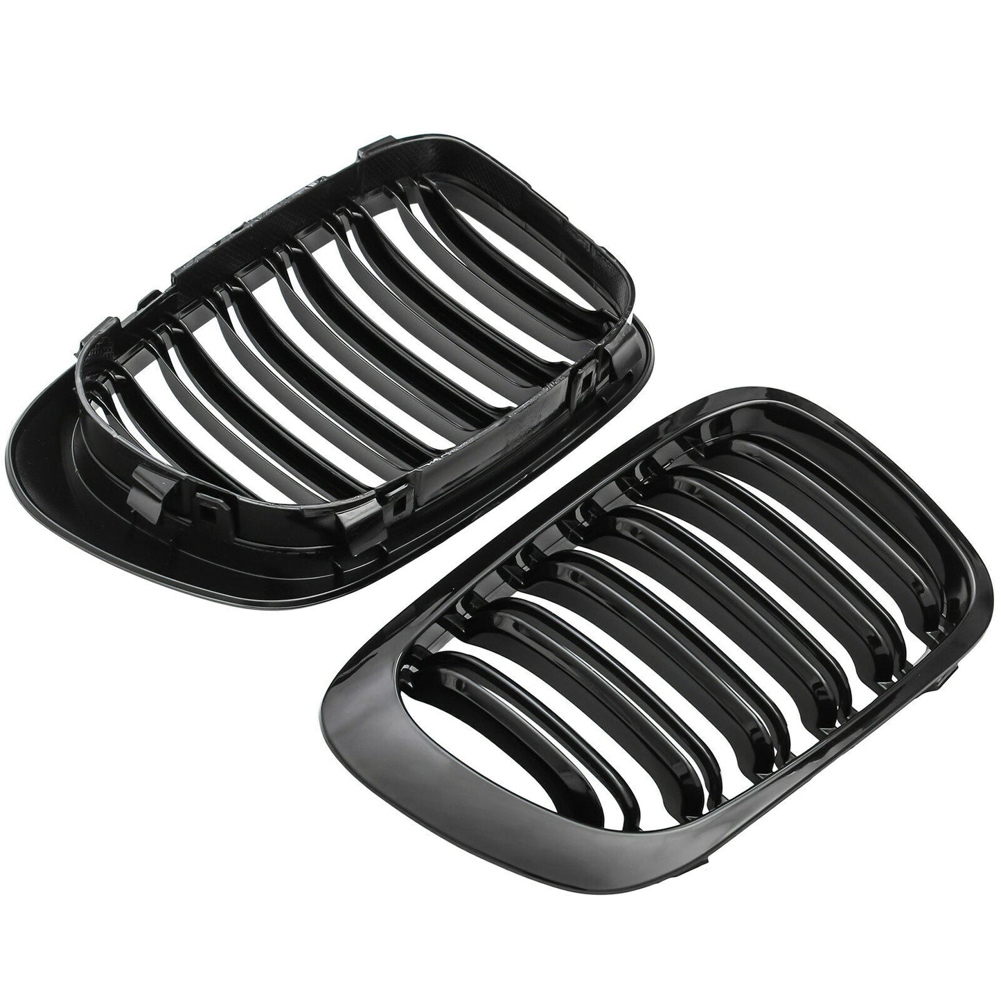 BMW 3 SERIES E46 COUPE CABRIO 98-03 FRONT GRILLES GLOSS BLACK