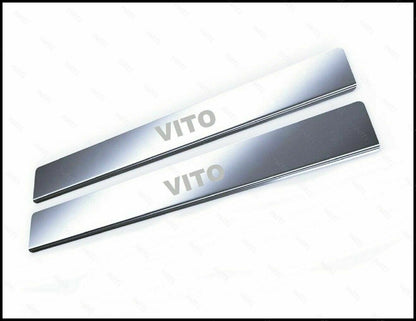 CROMATURA BATTITACCO 2 PORTE MERCEDES VITO W447 2014+ ACCIAIO INOX ADESIVO 0032 AUTOELEGANCERICAMBI