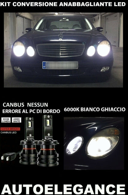 MERCEDERS CLASSE E W211 KIT ANABBAGLIANTE LED 16.000LM CAMBUS 0032