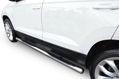 SIDE STEPS SKODA KAROQ 2017 ONWARDS UNDER DOOR TOP QUALITY TUBULAR