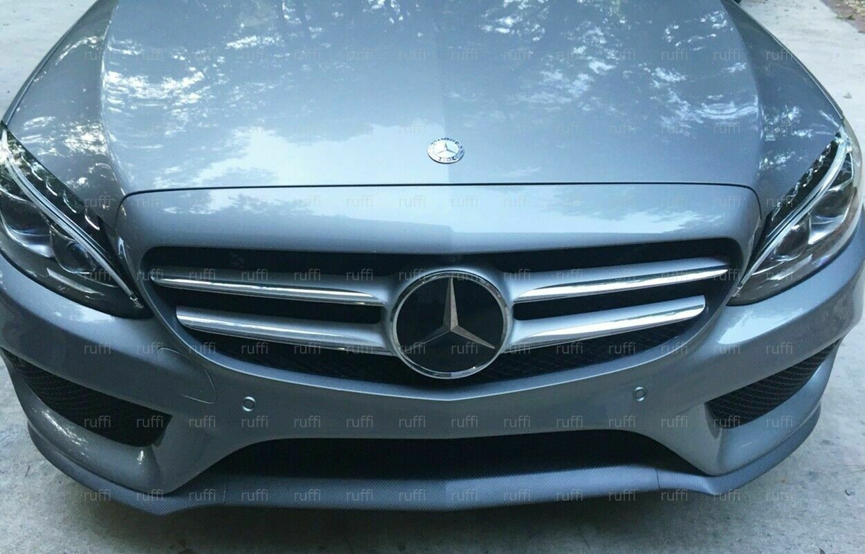 CROMATURA GRIGLIA FRONTALE 4PZ MERCEDES C W205 S205 2013+ INOX ADESIVO 0032 AUTOELEGANCERICAMBI