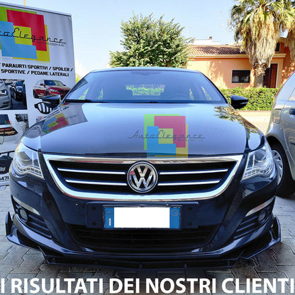 0231 VW PASSAT CC SPLITTER PARAURTI ANTERIORE NERO LUCIDO LOOK RS AUTOELEGANCERICAMBI