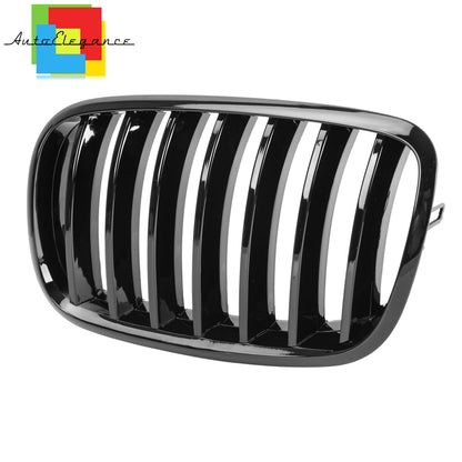 GRILLE MUSTACHE X5 E70 X6 E71 E72 GLOSSY BLACK LOOK SINGLE KIDNEY NEWS