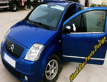 CROMATURA CORNICI FINESTRINI 2PZ CITROEN C2 2003+ INOX ADESIVO 0032 AUTOELEGANCERICAMBI