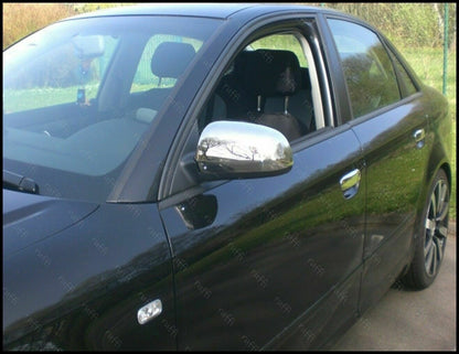 CROMATURA SPECCHIETTI LATERALI AUDI A4 S4 B6 B7 ACCIAIO INOX ADESIVO 0032 AUTOELEGANCERICAMBI