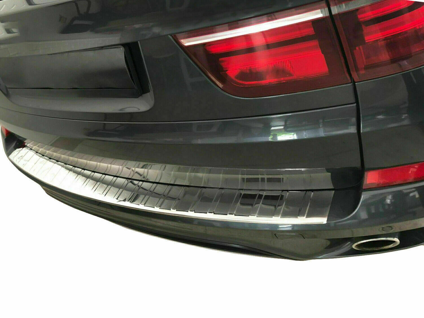 CROMATURA PROTEZIONE PARAURTI POSTERIORE BMW X5 E70 2006-2013 INOX ADESIVO 0032 AUTOELEGANCERICAMBI