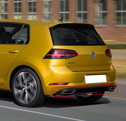 VW GOLF 7.5 2017-2020 DIFFUSORE POSTERIORE SOTTO PARAURTI TERMINALI OVALI ABS