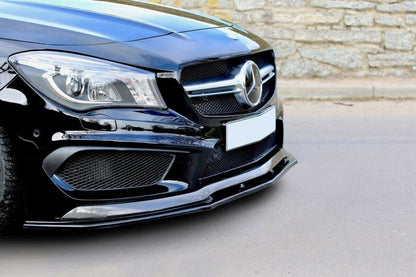 SPLITTER MERCEDES CLA W117 13-16 AMG UNDER FRONT BUMPER GLOSSY BLACK
