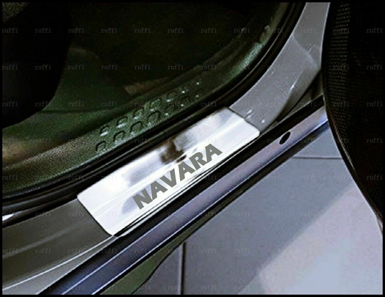 CROMATURA BATTITACCO PORTE NISSAN NAVARA NP300 D40 ACCIAIO INOX ADESIVO 0032 AUTOELEGANCERICAMBI