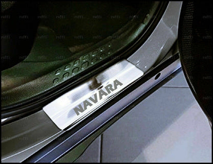 CROMATURA BATTITACCO PORTE NISSAN NAVARA NP300 D40 ACCIAIO INOX ADESIVO 0032 AUTOELEGANCERICAMBI