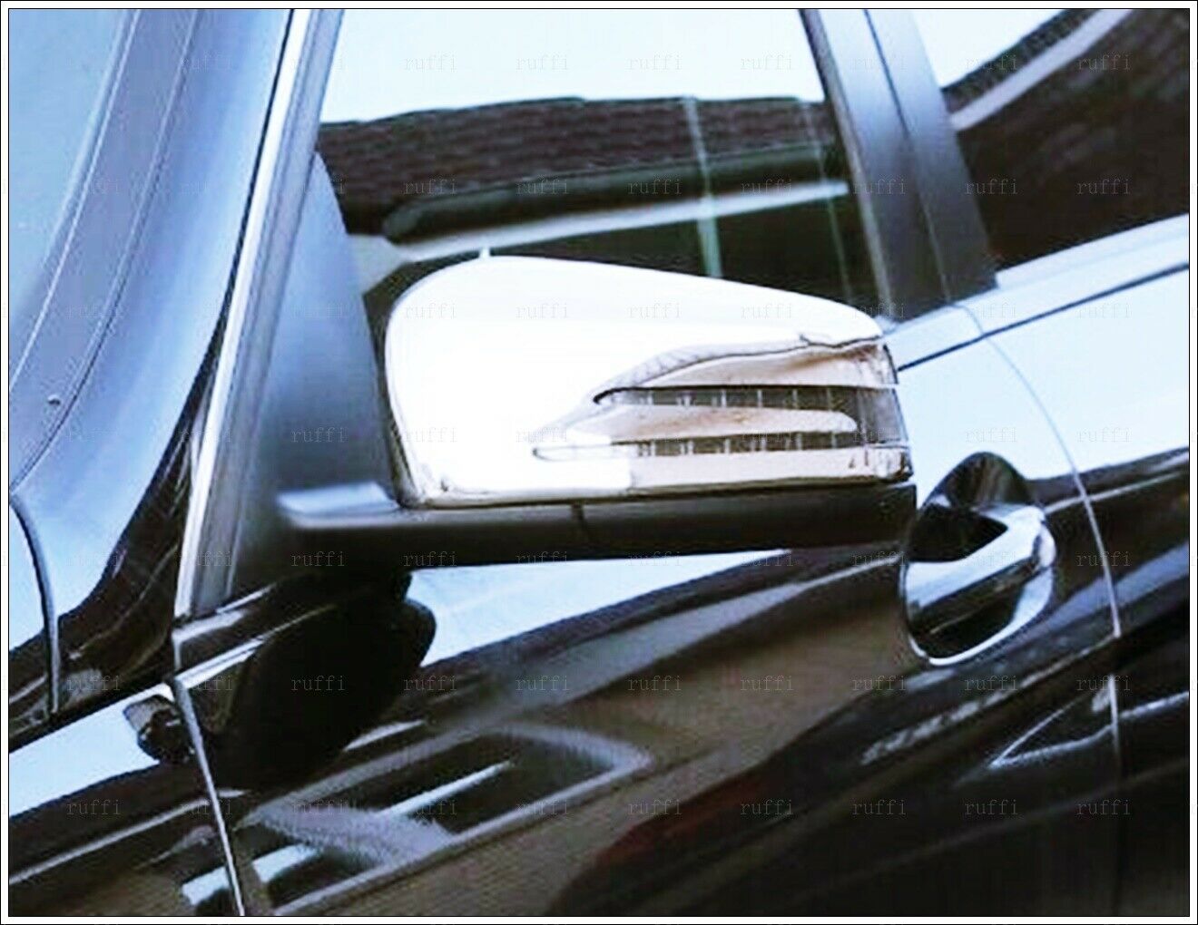 CROMATURA SPECCHIETTI LATERALI MERCEDES CLASSE A W176 ACCIAIO INOX ADESIVO 0032 AUTOELEGANCERICAMBI
