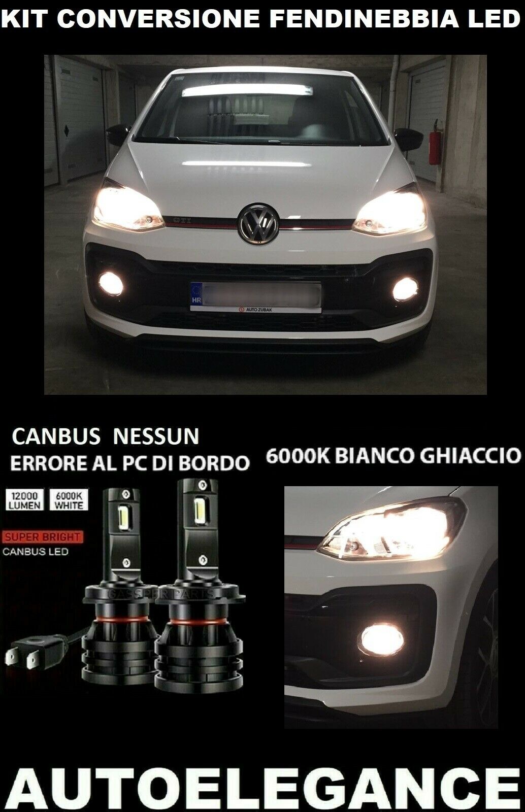 VW UP GTI LED FOG LIGHT KIT 10.000LM CAMBUS 0032