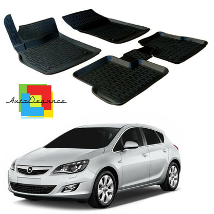SET OF CAR INTERIOR RUBBER MATS MADE TO MEASURE OPEL ASTRA J 2010-2016 0032
