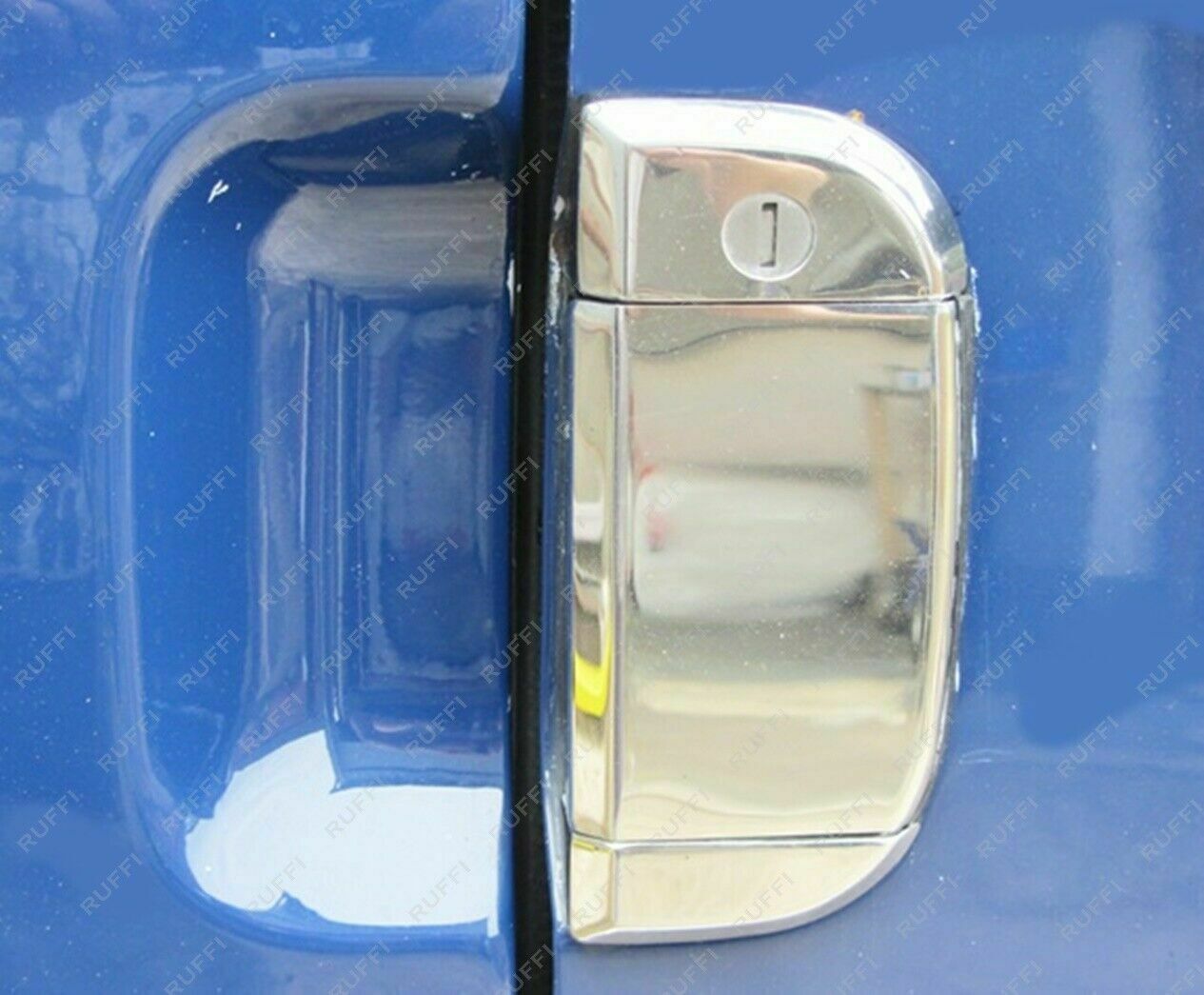 CROMATURA MANIGLIE PORTE VW T4 TRANSPORTER 1995-2003 ACCIAIO INOX ADESIVO 0032 AUTOELEGANCERICAMBI