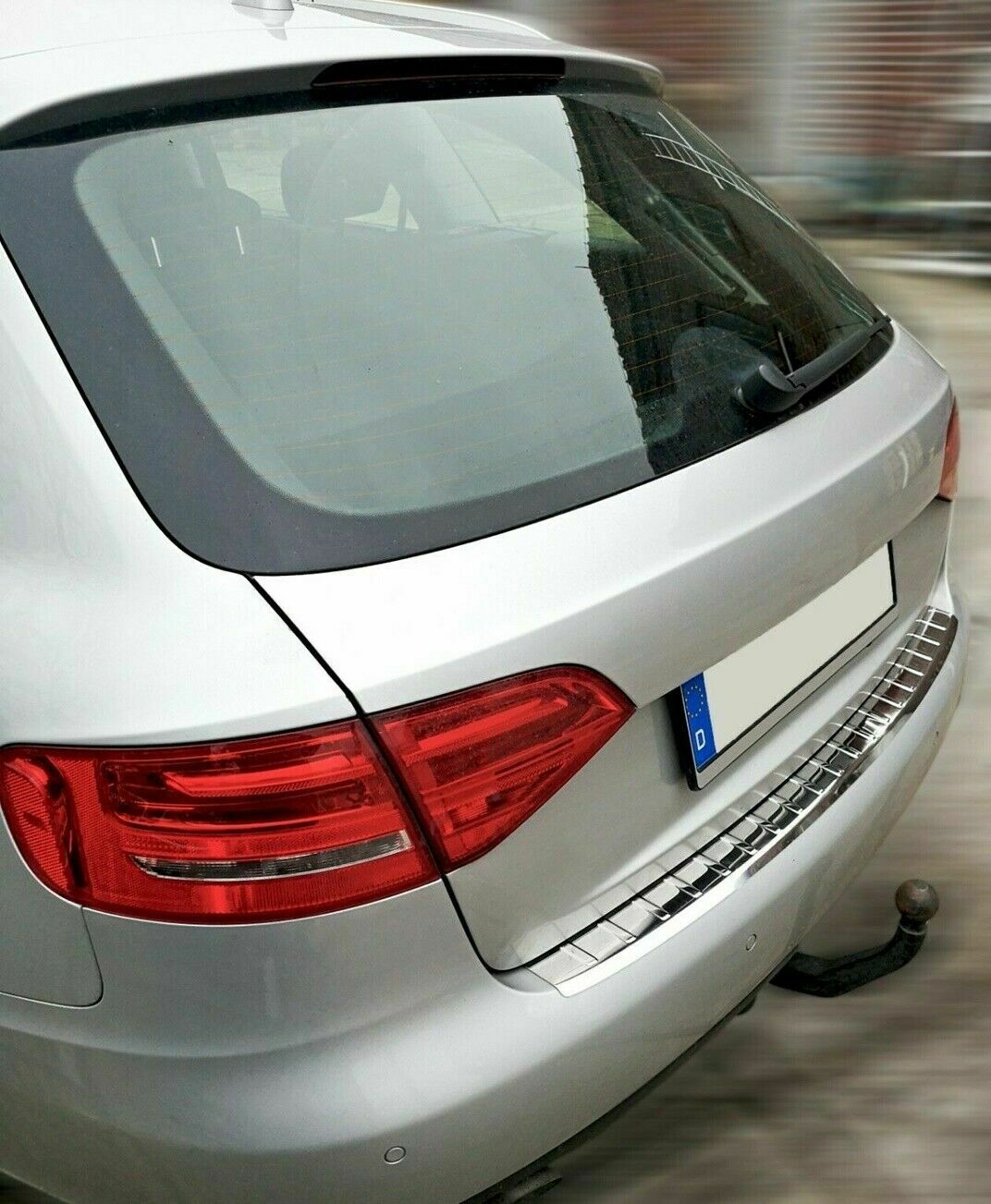 CROMATURA PROTEZIONE PARAURTI POSTERIORE AUDI A4 B8 2007-2015 INOX ADESIVO 0032 AUTOELEGANCERICAMBI