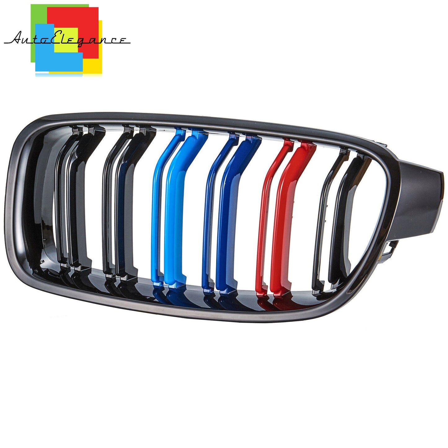 3 SERIES F30 F31 F35 MUSTACHE GRILLE M LOOK GLOSSY BLACK DOUBLE KIDNEY TRICOLOUR NEWS